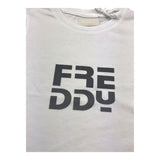 Freddy T-Shirt Girocollo Tinta Unita con Logo per Bambina FR1950 BIANCO FREDDY 