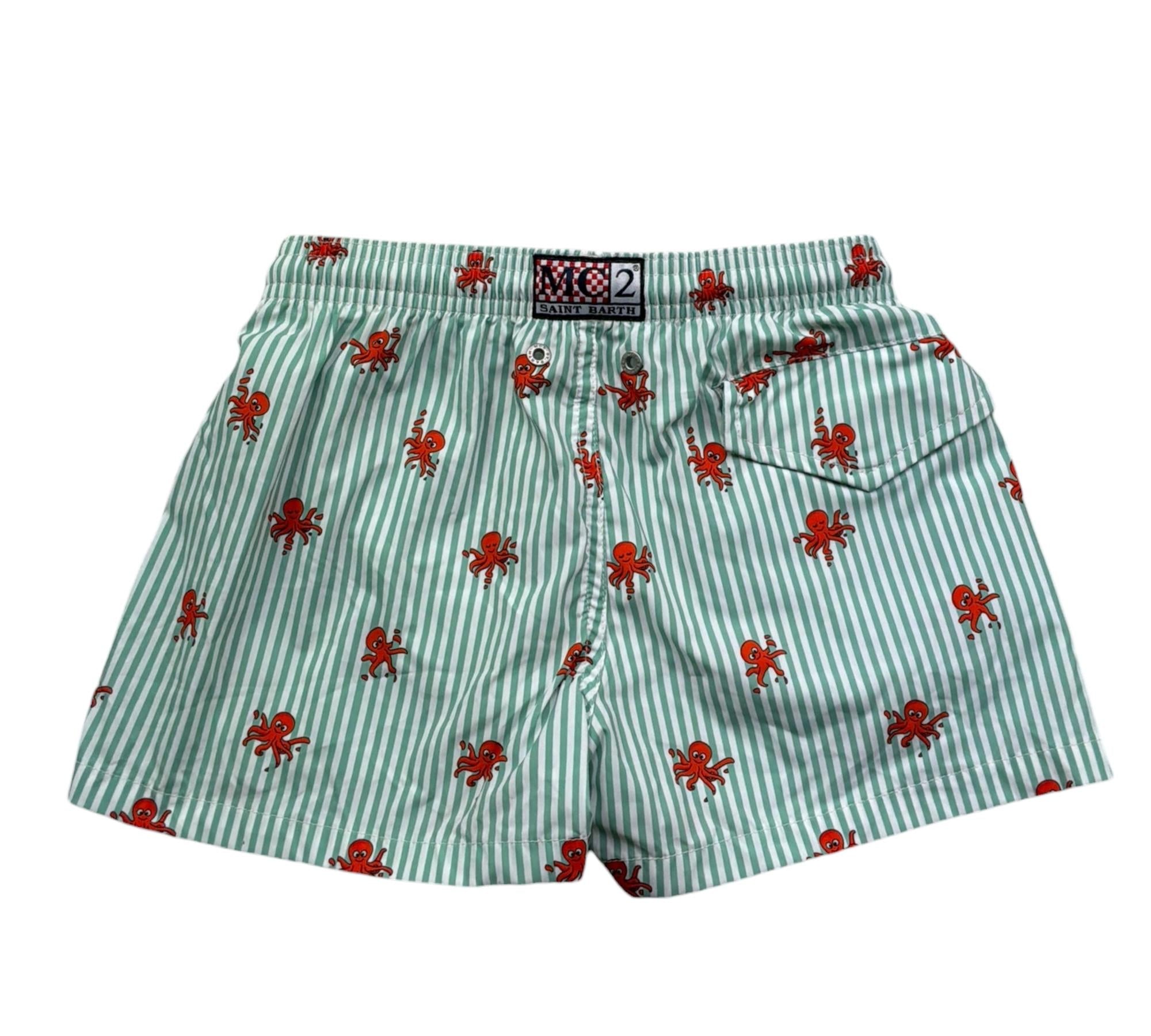 Saint Barth Costume Fantasia A Righe per Bambino OCTO BIANCO/VERDE SAINT BARTH 