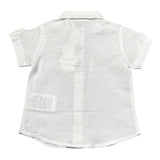 Mini Banda Camicia Mezza Manica Tinta Unita per Neonato 3B604 BIANCO MINI BANDA 