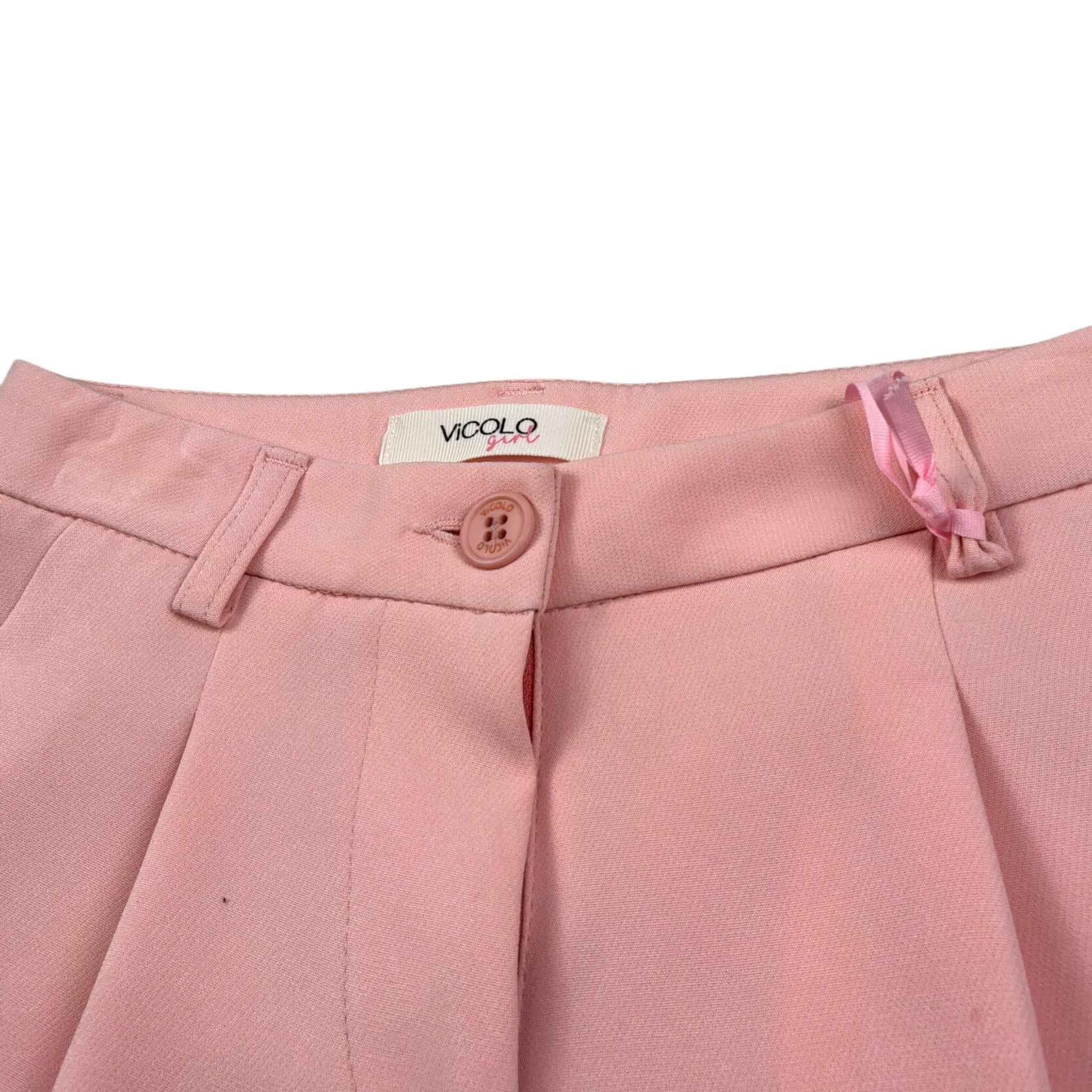 Vicolo Short Tinta Unita con Girovita Regolabile per Bambina 3146S00089 ROSA VICOLO 