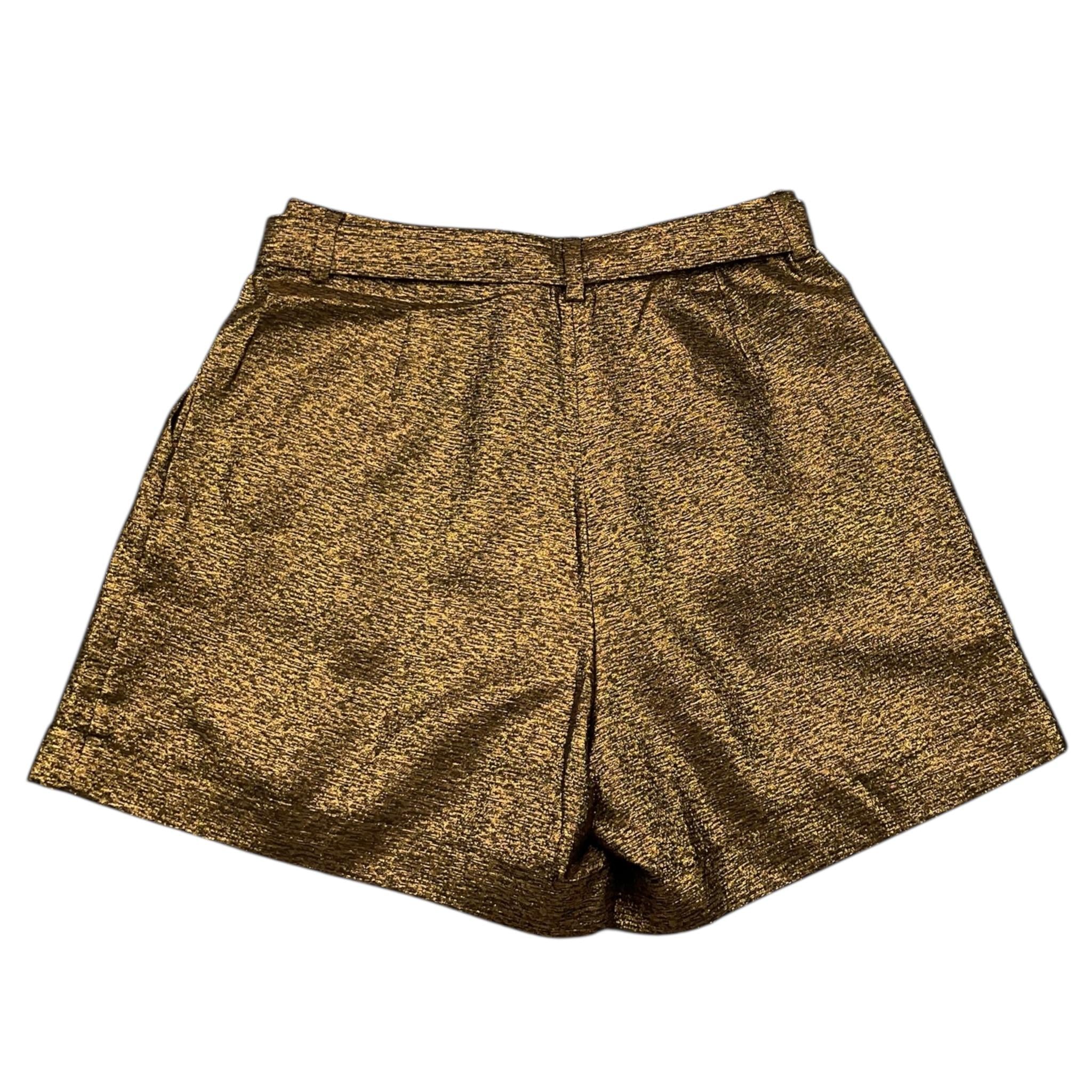 BALMAIN short tinta unita con cintura Oro per Bambina BT6C09 ORO BALMAIN 