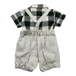 Le Coconne Completo 2 Pezzi Camicia-Salopette per Neonato LCN1097 BEIGE LE COCONNE 
