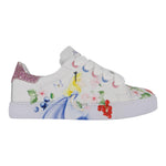 Monnalisa Sneakers Tinta Unita con Lacci E Stampa per Bambina 8EC020 BIANCO MONNALISA 