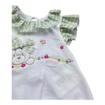 Le Bebe Pagliaccetto Mezza Manica Tinta Unita per Neonata LBG6232 BIANCO LE BEBE 