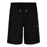 Calvin Klein Bermuda Tinta Unita con Elastico In Vita per Bambino IB0IB02512X NERO CALVIN KLEIN 