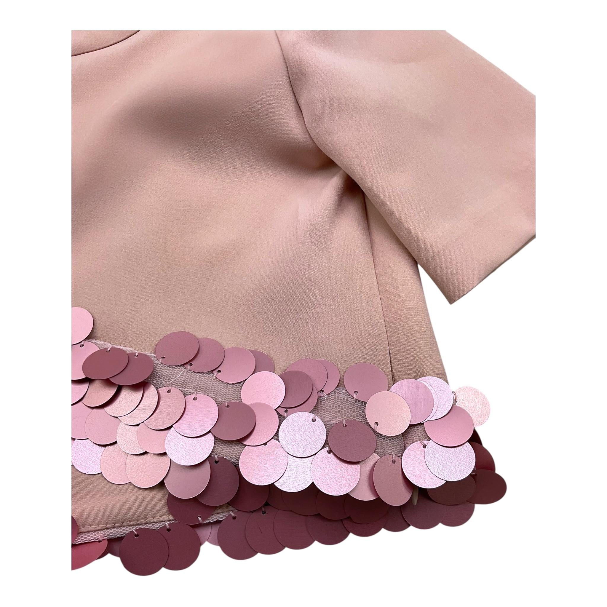 Fun & Fun Camicia Mezza Manica Tinta Unita Paillettes per Bambina FCJTRP01065 ROSA FUN & FUN 