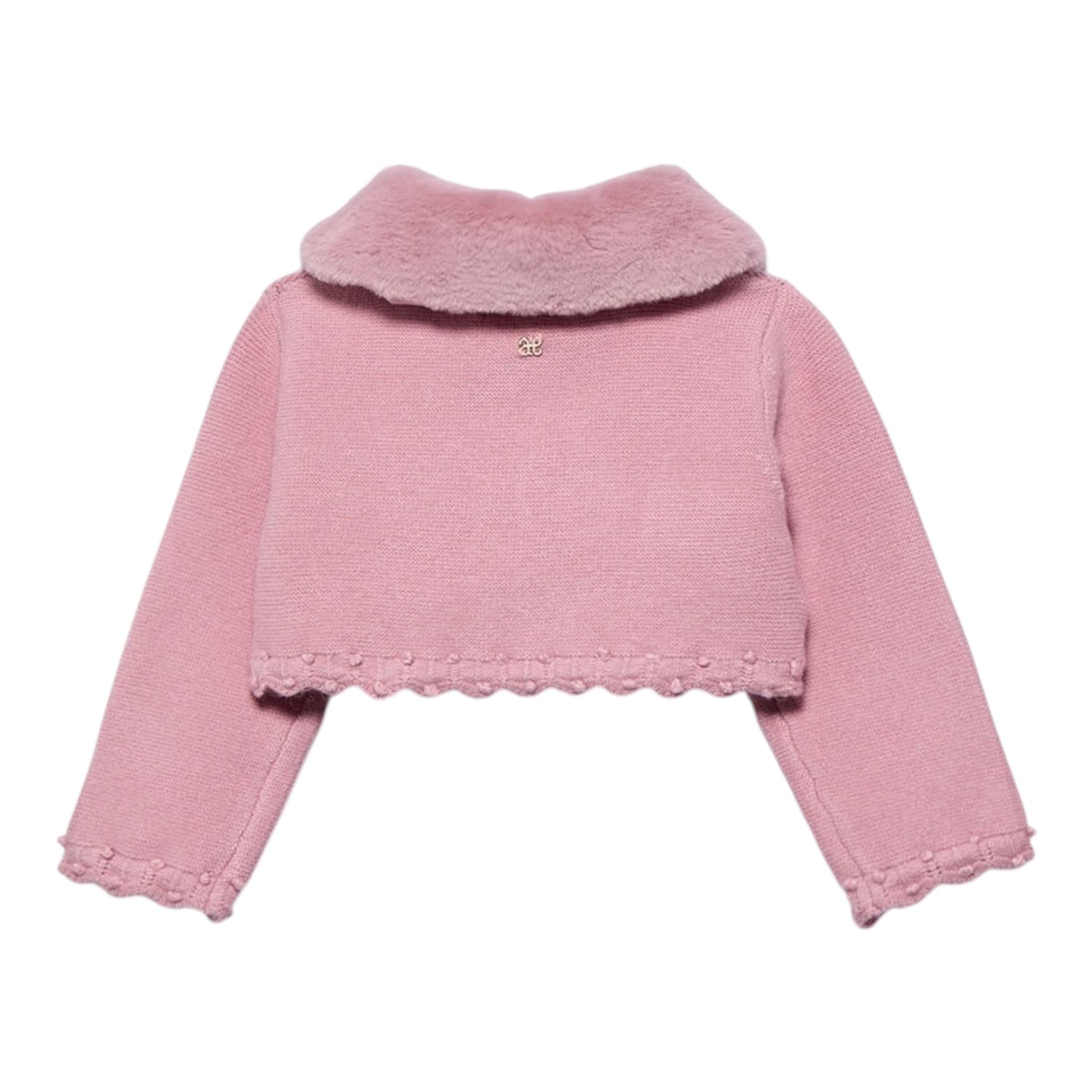 ABEL & LULA coprispalle tinta unita con colletto rimovibile Rosa per Neonata 5814 ROSA ABEL & LULA 