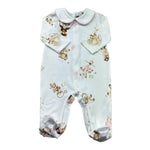 Le Bebe Tutina Manica Lunga Tinta Unita con Stampe per Neonata LBG6262 BIANCO LE BEBE 