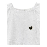 Guess Abito Mezza Manica Tinta Unita In Pizzo Sangallo per Bambina K4GK02WG680 BIANCO GUESS 