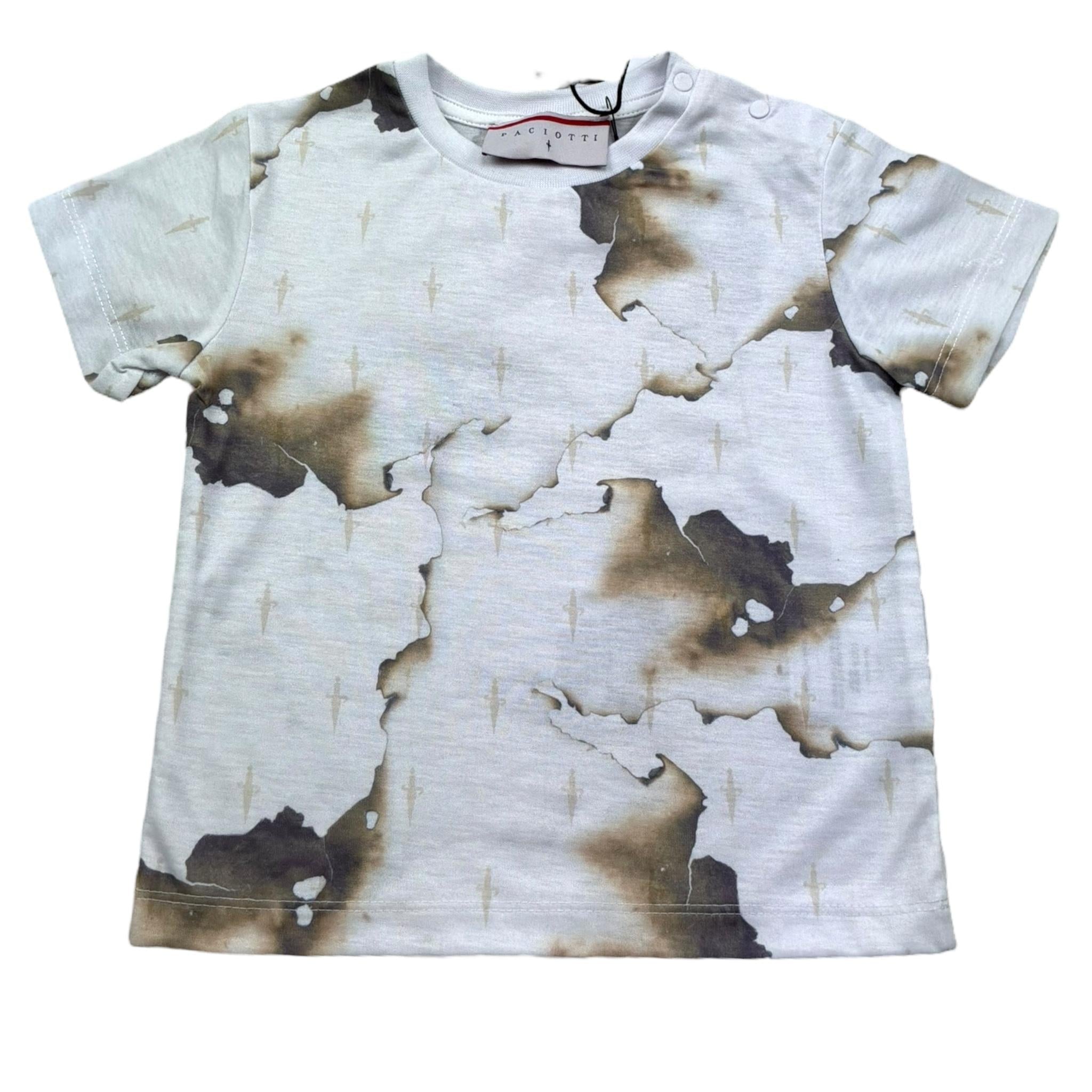 Cesare Paciotti T-Shirt Girocollo Tinta Unita con Stampa per Neonato TSP5156B BIANCO CESARE PACIOTTI 