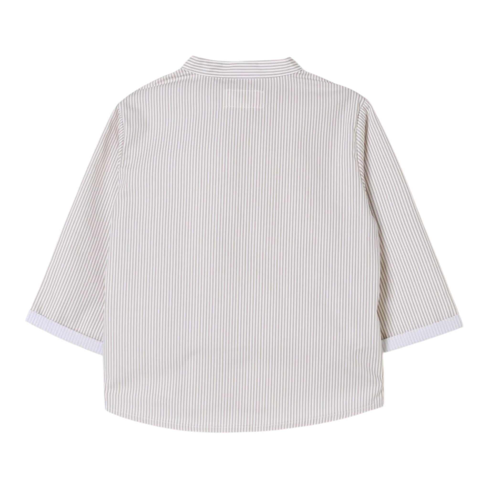 Teddy E Minou Camicia Manica Lunga Fantasia A Righe per Neonato E25CI001C4134 BEIGE TEDDY E MINOU 