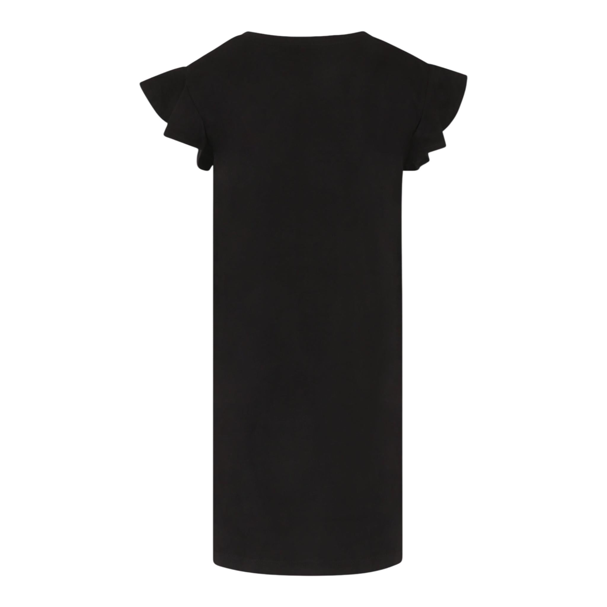 John Richmond Abito Tinta Unita con Stampa per Bambina RGP25159VE NERO JOHN RICHMOND 