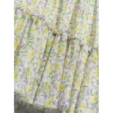 Abel & Lula Abito Tinta Unita con Fantasia Fiori per Bambina 5046 BIANCO ABEL & LULA 