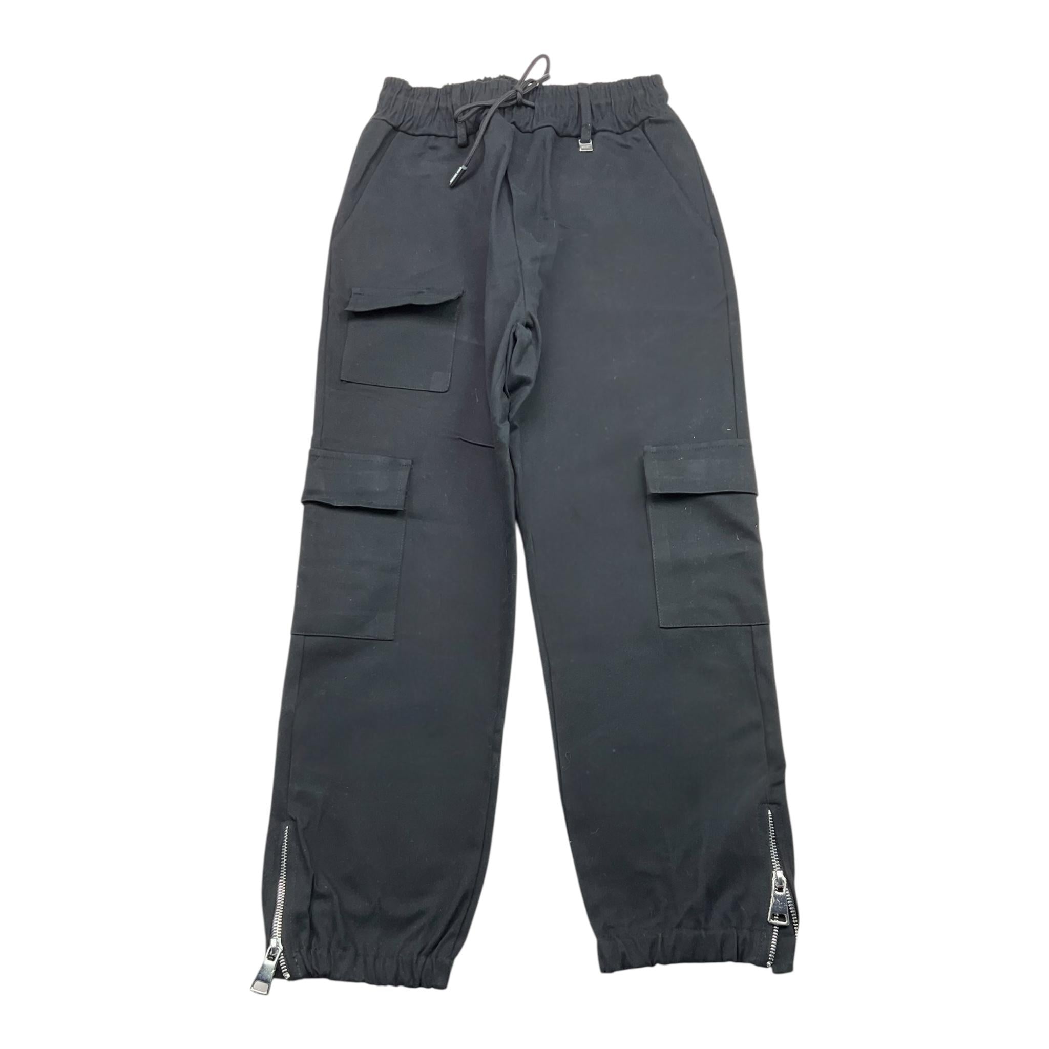 NEVER TOO pantalone tinta unita con elastico in vita Nero per Bambino NT2084RX NERO NEVER TOO 