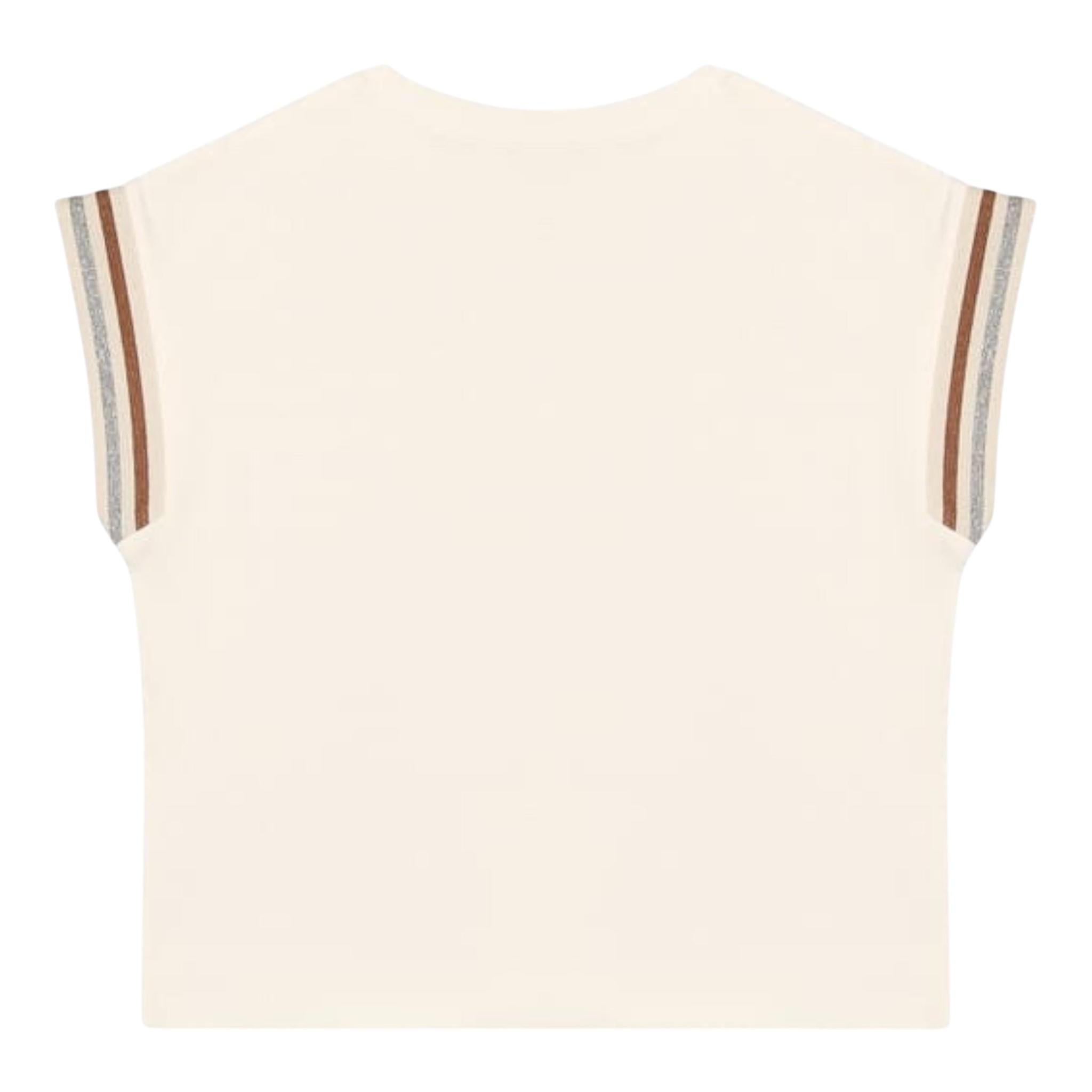 Eleventy T-Shirt Tinta Unita Girocollo per Bambina EU8A22 BIANCO ELEVENTY 