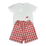 Il Gufo Completo 2 Pezzi T-Shirt-Bermuda per Neonato P25DP545C3162X BIANCO IL GUFO 