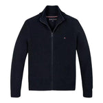 TOMMY HILFIGER maglia tinta unita con zip Blu per Bambino KB0KB09394 BLU TOMMY HILFIGER 