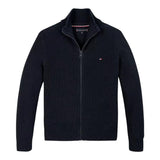 TOMMY HILFIGER maglia tinta unita con zip Blu per Bambino KB0KB09394 BLU TOMMY HILFIGER 