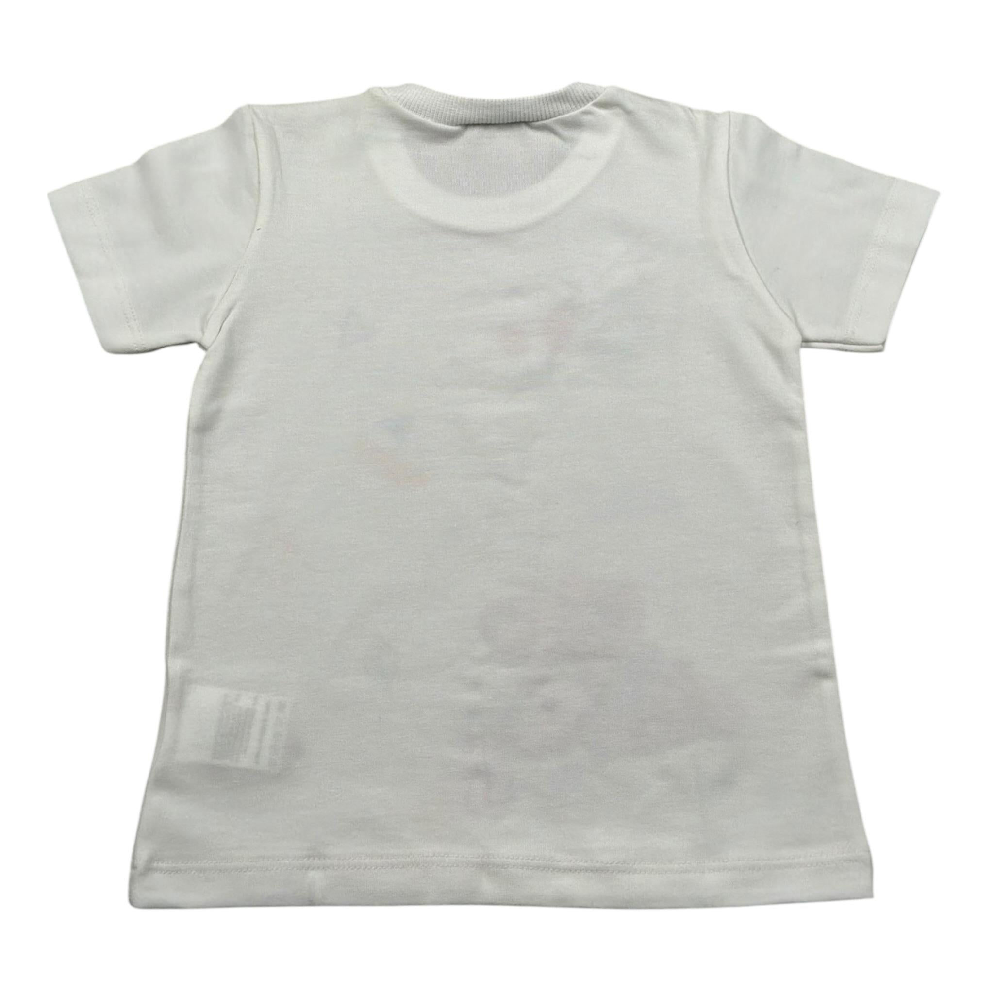 J.O. Milano T-Shirt Girocollo tinta unita con Stampe Panna per Neonato 576D1 PANNA J.O. MILANO 