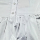 Trussardi Abito Tinta Unita Mezza Manica Modello Camicia per Bambina TGP26043VE BIANCO TRUSSARDI 