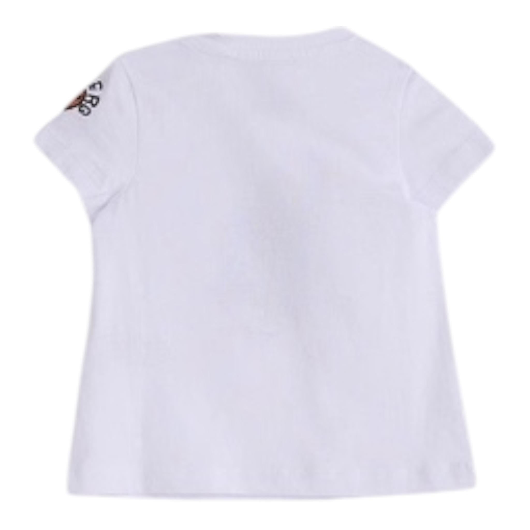 Iceberg T-Shirt Girocollo Tinta Unita con Stampa per Bambina TSICE5156J BIANCO ICEBERG 