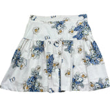 Monnalisa Gonna Tinta Unita Fantasia Floreale per Bambina 111708 BIANCO MONNALISA 