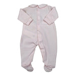 Le Bebe' Tutina tinta unita con Stampa Rosa per Neonata LBG5157 ROSA LE BEBE' 