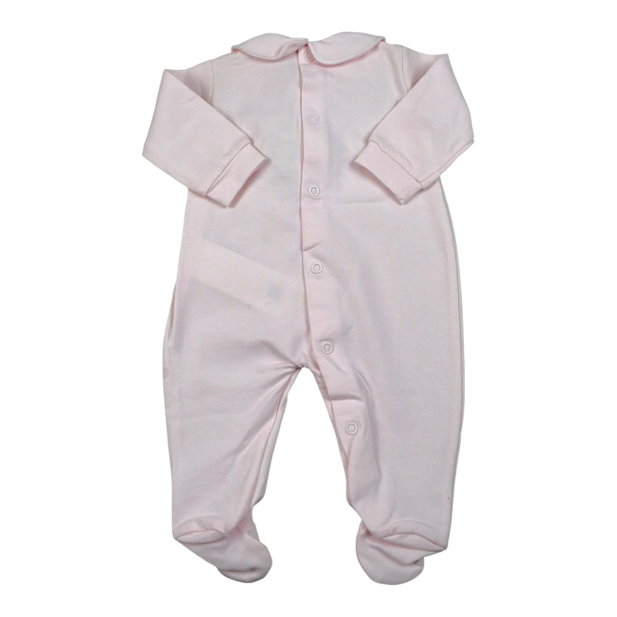 Le Bebe' Tutina tinta unita con Stampa Rosa per Neonata LBG5157 ROSA LE BEBE' 