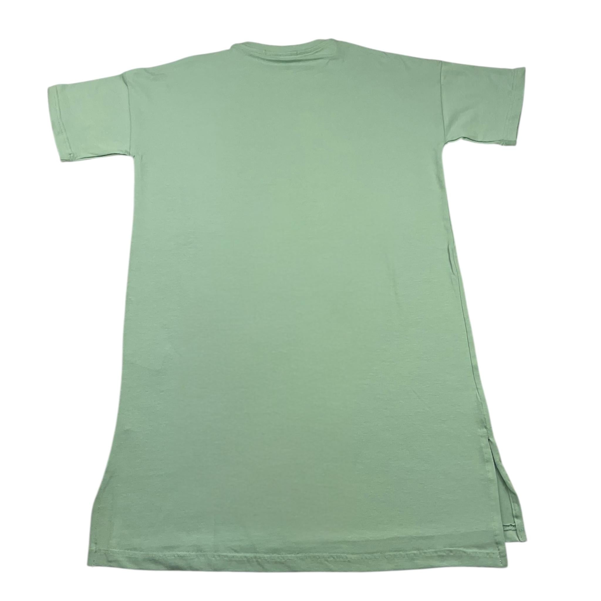 Hinnominate Abito Mezza Manica Tinta Unita con Stampa per Bambina 3646V00175 VERDE HINNOMINATE 