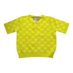 Twinset T-Shirt In Maglia Tinta Unita Logata per Bambina 251GJ3QX1 GIALLO TWINSET 
