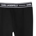 Karl Lagerfeld Leggins Tinta Unita con Elastico In Vita Logato per Bambina Z30452 NERO KARL LAGERFELD 