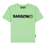 Barrow Kids T-Shirt Girocollo Tinta Unita con Logo per Bambino S5BKJUTH082 VERDE BARROW KIDS 