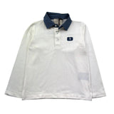 Trussardi Polo Manica Lunga Tinta Unita con Logo per Bambino TBP26134PO BIANCO TRUSSARDI 