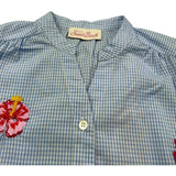 Saint Barth Camicia Manica Lunga Fantasia Quadretti per Bambina LIONA BLU SAINT BARTH 