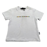Dsquared2 T-Shirt Girocollo Tinta Unita con Logo per Neonato 1296M00007 BIANCO DSQUARED2 