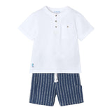 Mayoral Completo 3 Pezzi T-Shirt-Bermuda per Neonato 3603N BIANCO/BLU MAYORAL 