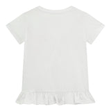 Guess T-Shirt Tinta Unita con Paillettes per Neonata K5RI19K6YW4N BIANCO GUESS 