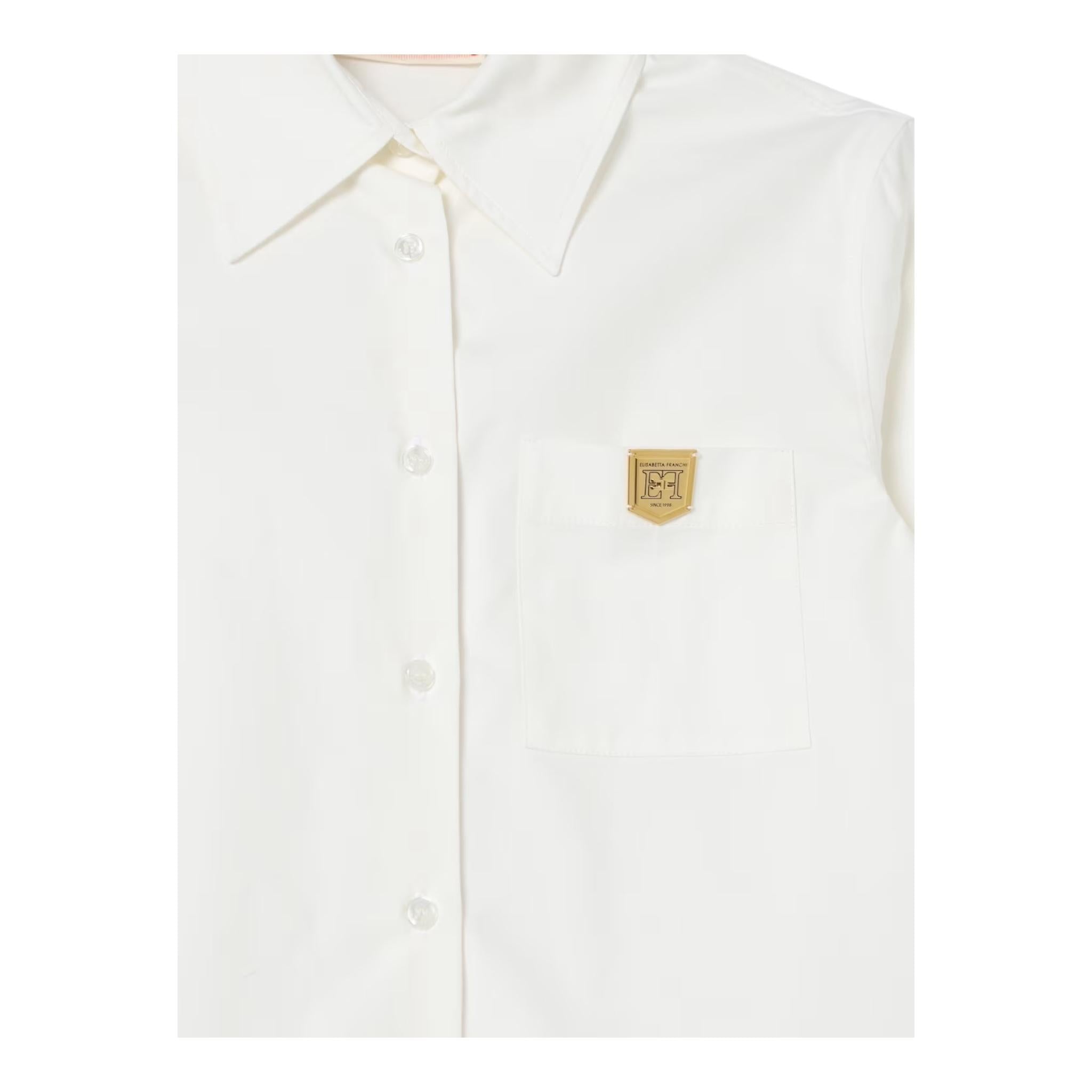ELISABETTA FRANCHI camicia manica lunga tinta unita Panna per Bambina EFCA245 PANNA ELISABETTA FRANCHI 