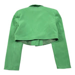 Illiana Giacca Tinta Unita Modello Crop per Bambina 534 VERDE ILLIANA 