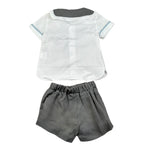 La Stupenderia Completo 2 Pezzi Camicia-Bermuda Bicolore per Neonato TBCT51 GIALLO/GRIGIO LA STUPENDERIA 