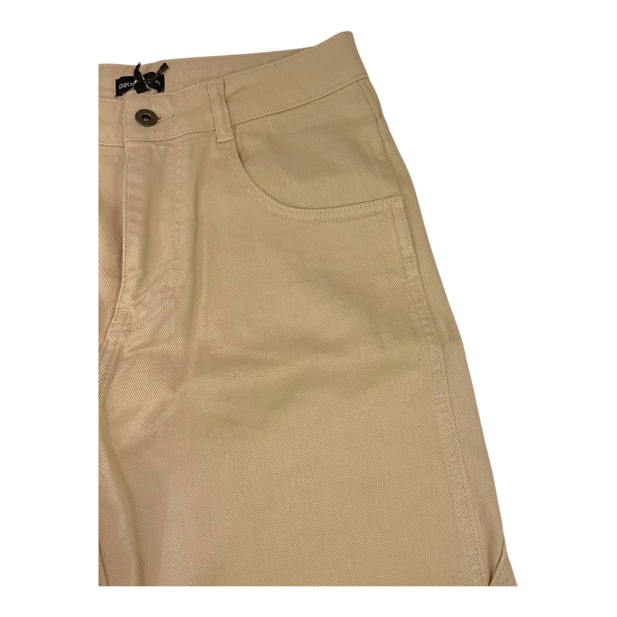 EMPORIO ARMANI pantalone tinta unita con logo Beige per Bambino 6D4J95 BEIGE EMPORIO ARMANI 