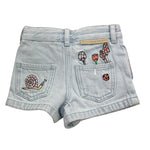 Stella Mccartney Short In Denim Tinta Unita con Girovita Regolabile per Bambina TW6A09 AZZURRO STELLA McCARTNEY 