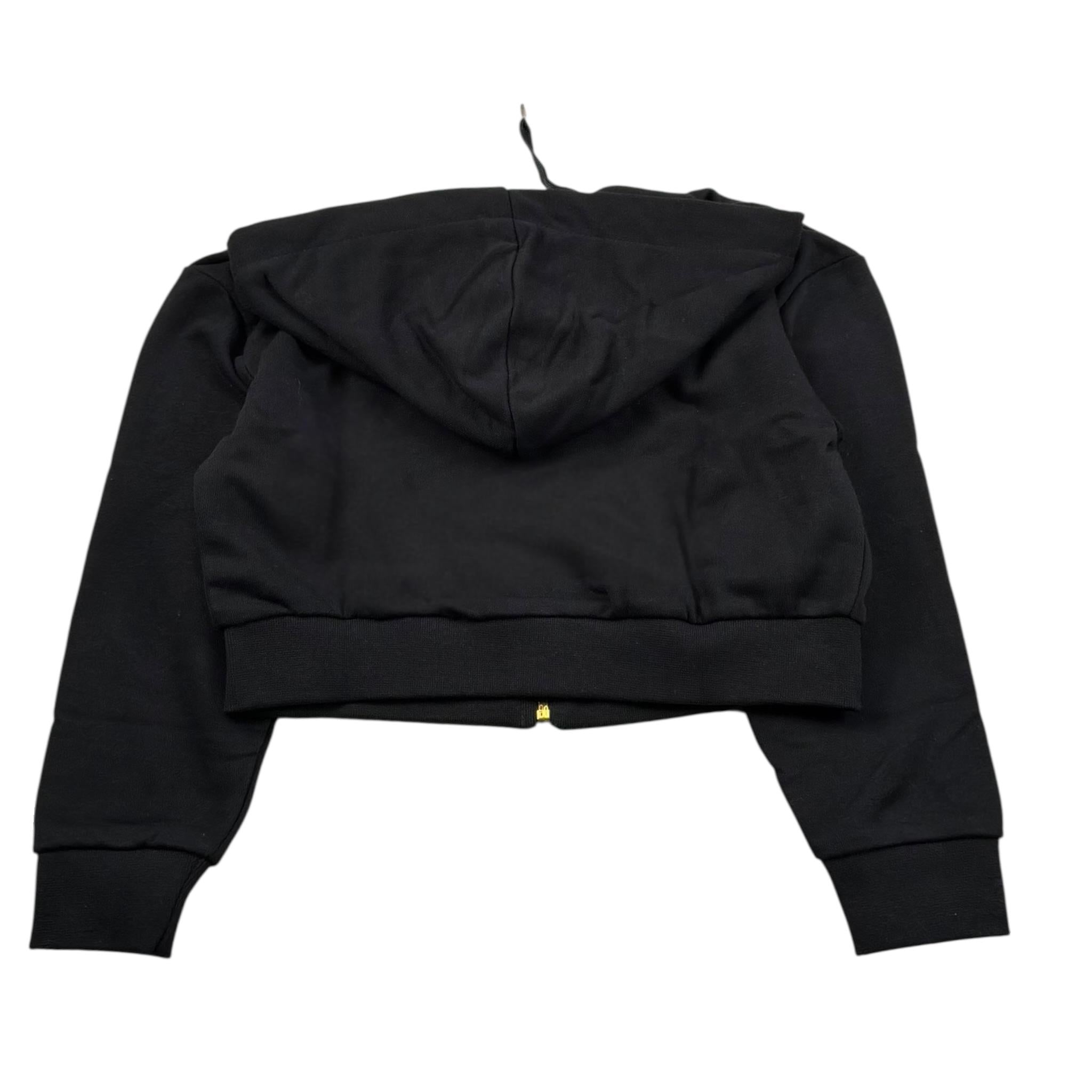 Lu Lu By Miss Grant Felpa Tinta Unita con Zip E Cappuccio per Bambina LL3149 NERO LU LU BY MISS GRANT 