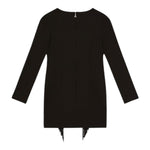 PATRIZIA PEPE abito manica lunga tinta unita con frange Nero per Bambina 7A0515X NERO PATRIZIA PEPE 