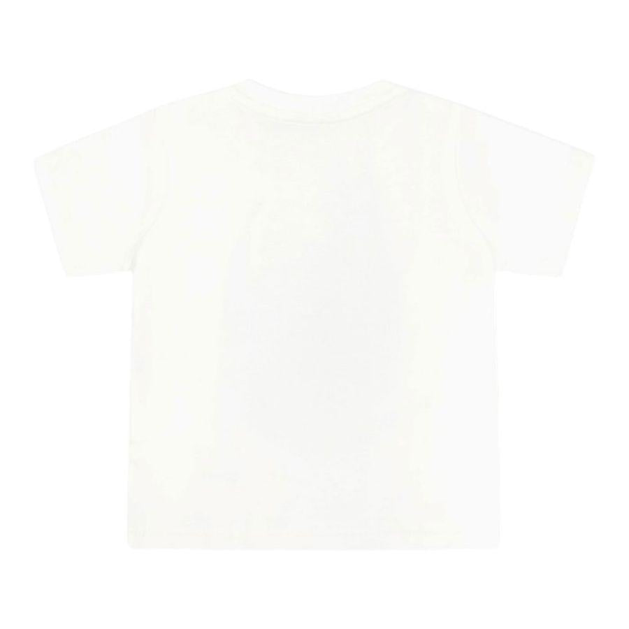 Stella Mccartney T-Shirt Girocollo Tinta Unita con Stampe Rana per Bambino TW8571 BIANCO STELLA McCARTNEY 