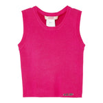 Liu Jo Canotta Tinta Unita A Costine per Bambina GA4037 FUXIA LIU JO 