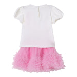 Liu Jo Completo 2 Pezzi T-Shirt-Gonna per Neonata HA5033X BIANCO/ROSA LIU JO 
