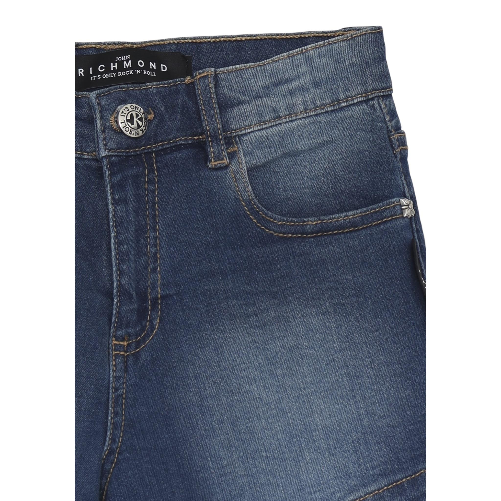 John Richmond Short In Denim con Girovita Regolabile per Neonata RGP25014SHXX BLU JOHN RICHMOND 