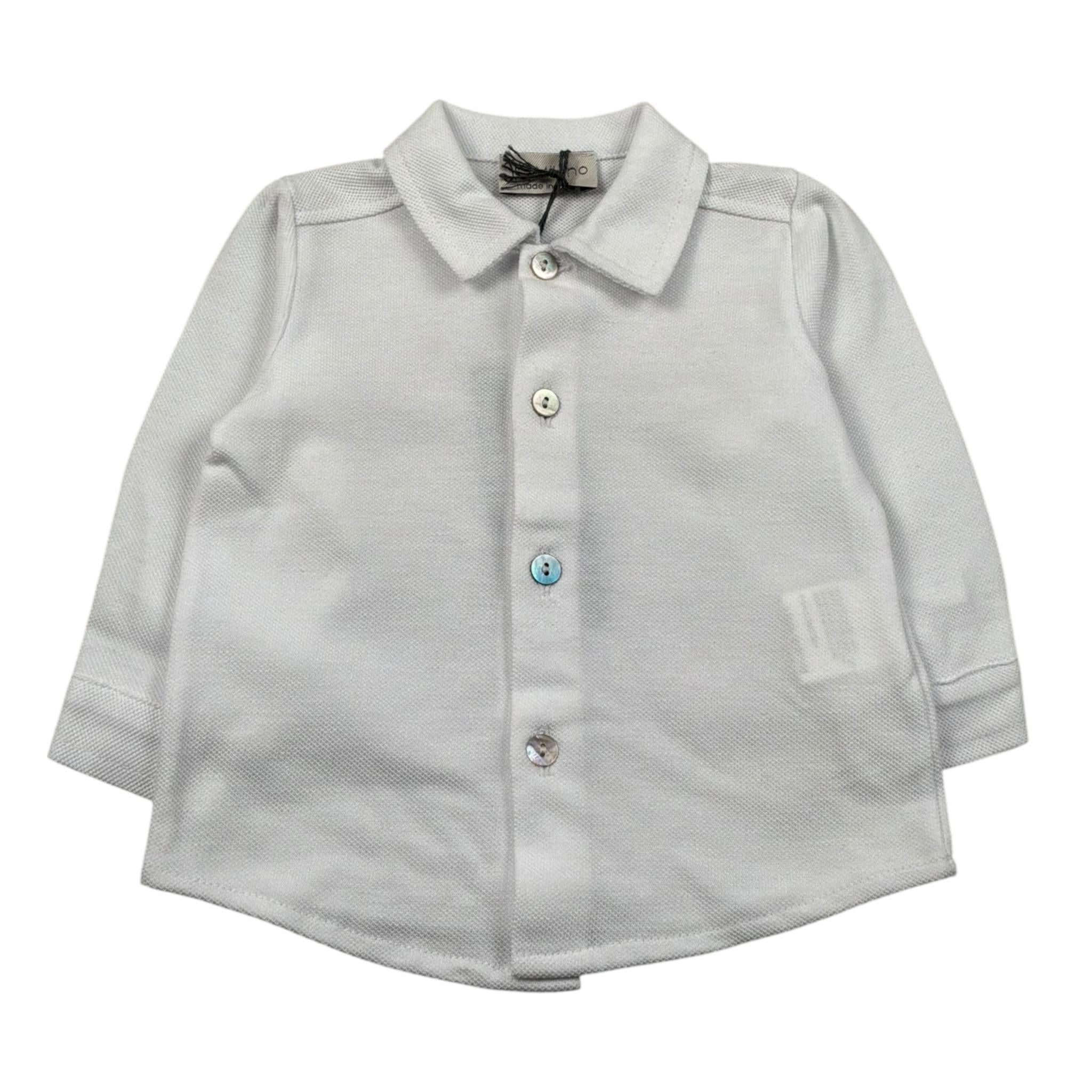 J.O. Milano Camicia Manica Lunga Tinta Unita per Neonato 576Z7 BIANCO J.O. MILANO 