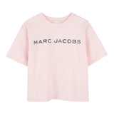 Marc Jacobs T-Shirt Girocollo Tinta Unita con Stampa per Bambina W60463J ROSA MARC JACOBS 